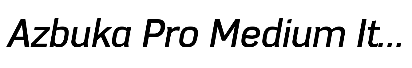 Azbuka Pro Medium Italic